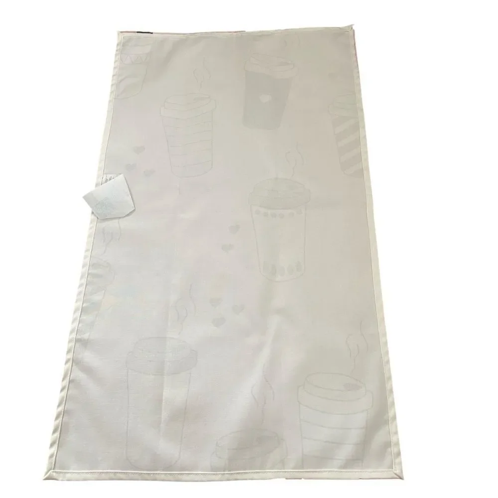 Latte Coffee Cup Tea Towel. NWT.